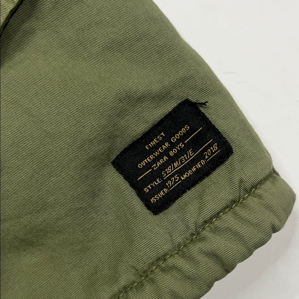 Zara Boys Aviator Olive Green Jacket size 6 - Picture 3 of 10